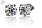 0.98 ct. Round Diamond Basket Setting Studs in 14k White Gold