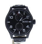 Hugo Boss Aeroliner Collection Stainless-steel 1513083 Black Dial Mens 45-mm Qua