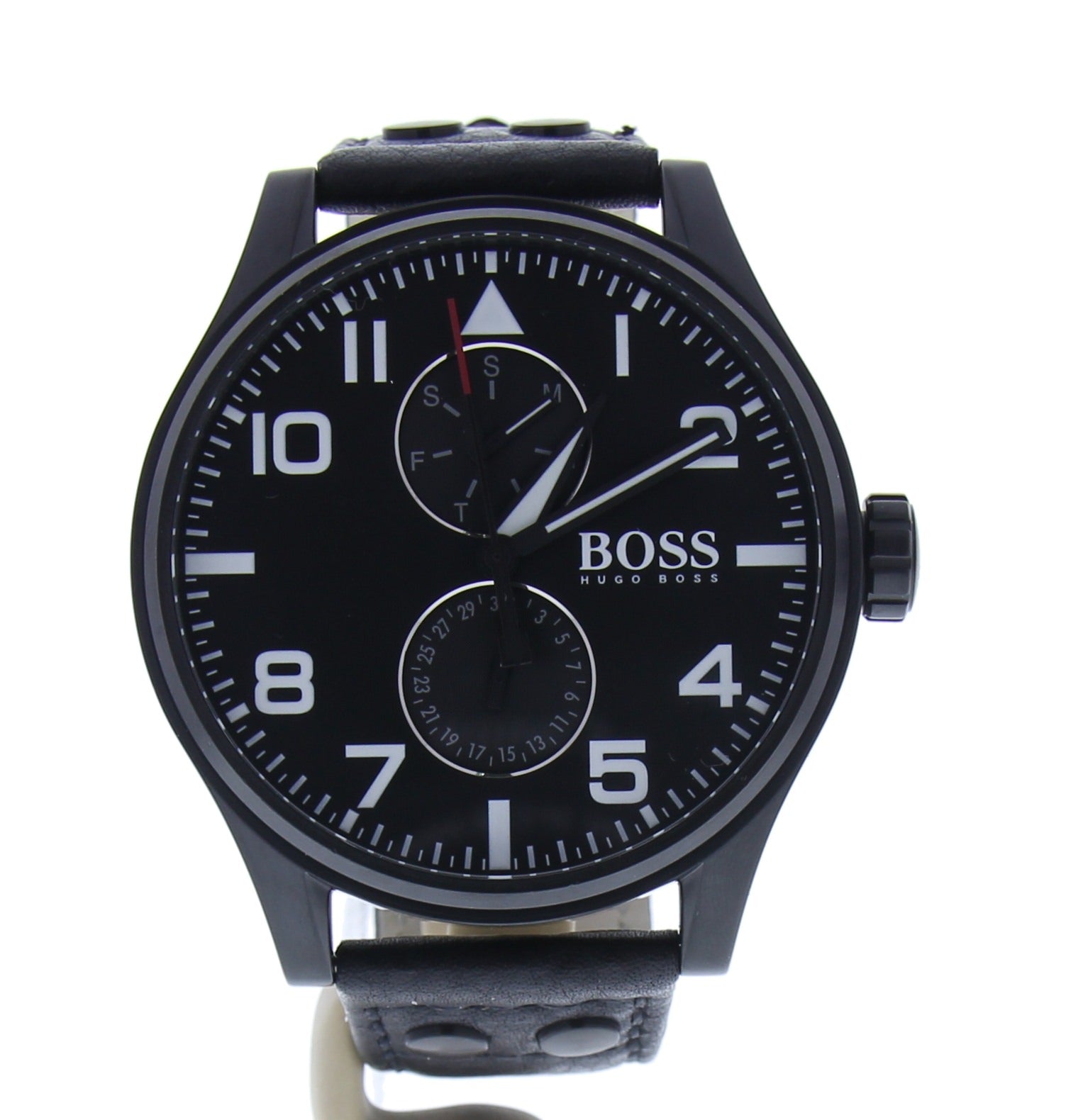 Hugo Boss Aeroliner Collection Stainless-steel 1513083 Black Dial Mens 45-mm Qua