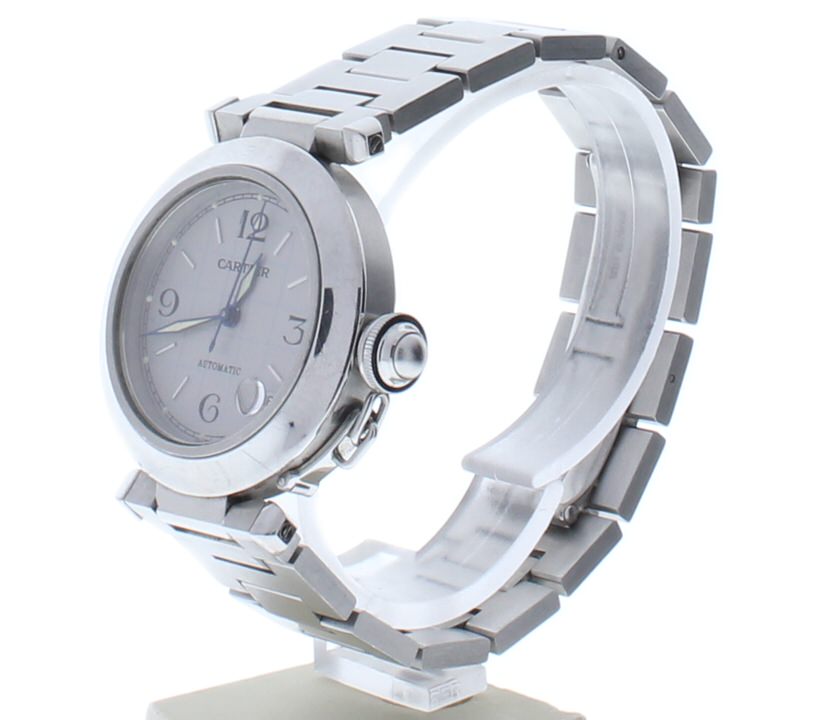Cartier Pasha De 2384 Stainless-steel with Silver Dial Men's Automatic Watch.
