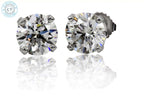 1.20 ct Studs Basket Setting Diamond 14k White Gold-205279