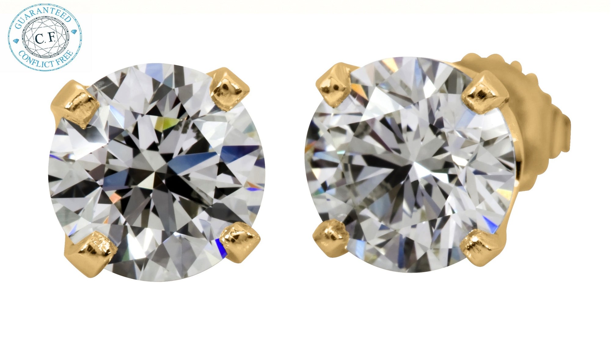 Studs-1/2, Diamond 14k Yellow Gold-205478