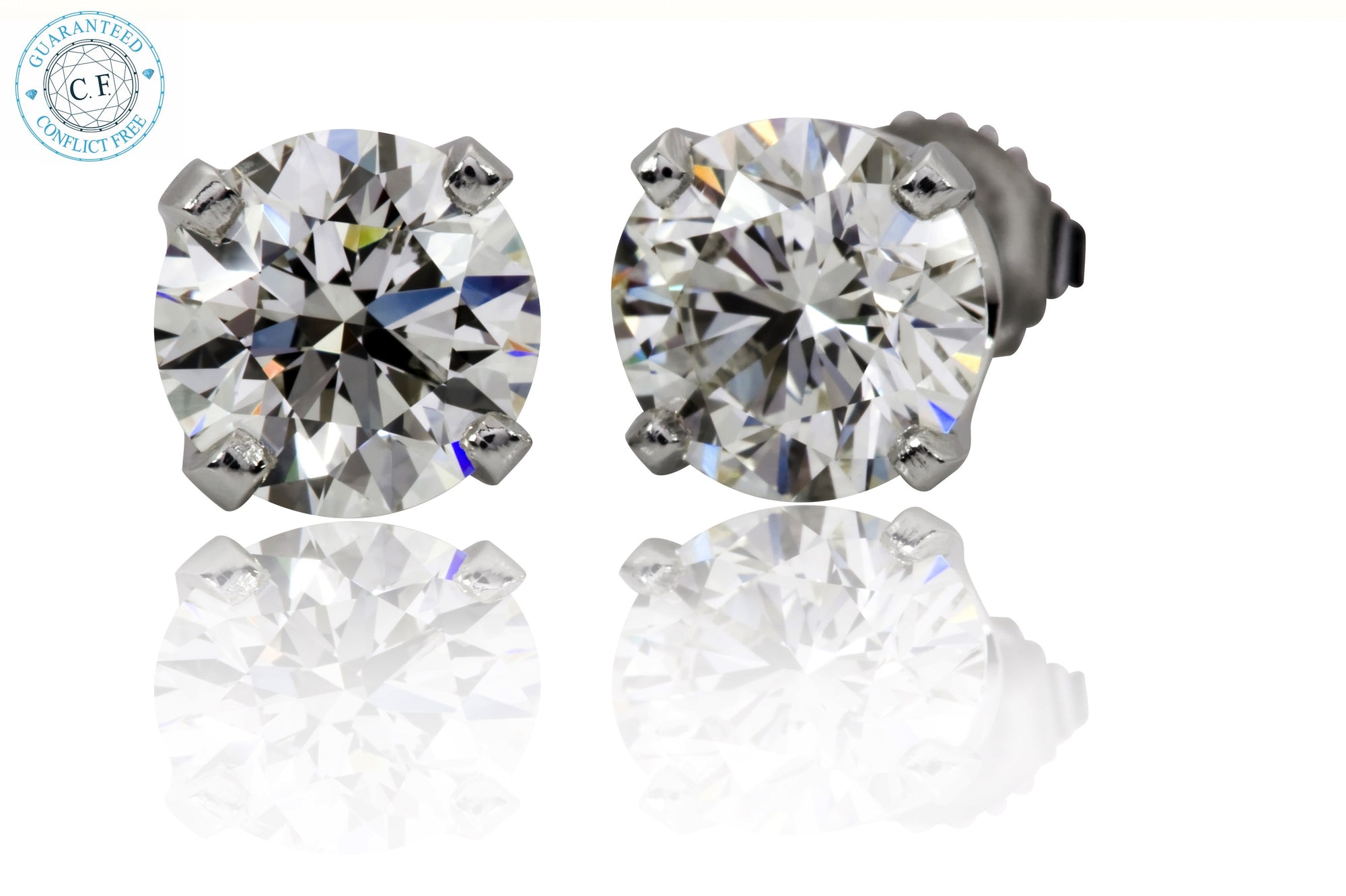 Studs-1/2, Diamond 14k White Gold-205498