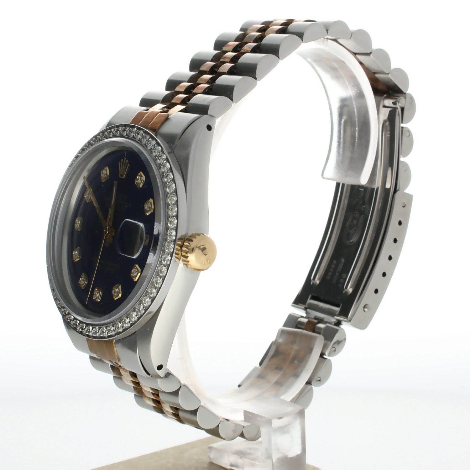 Rolex DateJust 36 Stainless-steel 16013 Blue Dial Mens 36-mm Automatic self-wind Sapphire crystal. Swiss Made Wrist Watch