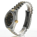 Rolex DateJust 36 Stainless-steel 16013 Silver Dial Mens 36-mm Automatic self-wind Sapphire crystal. Swiss Made Wristwatch