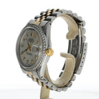 Rolex DateJust 36 Stainless-steel 1601 Mother-of-Pearl Dial Mens 36-mm Automatic self-wind Sapphire crystal. Swiss Made Wrist Watch