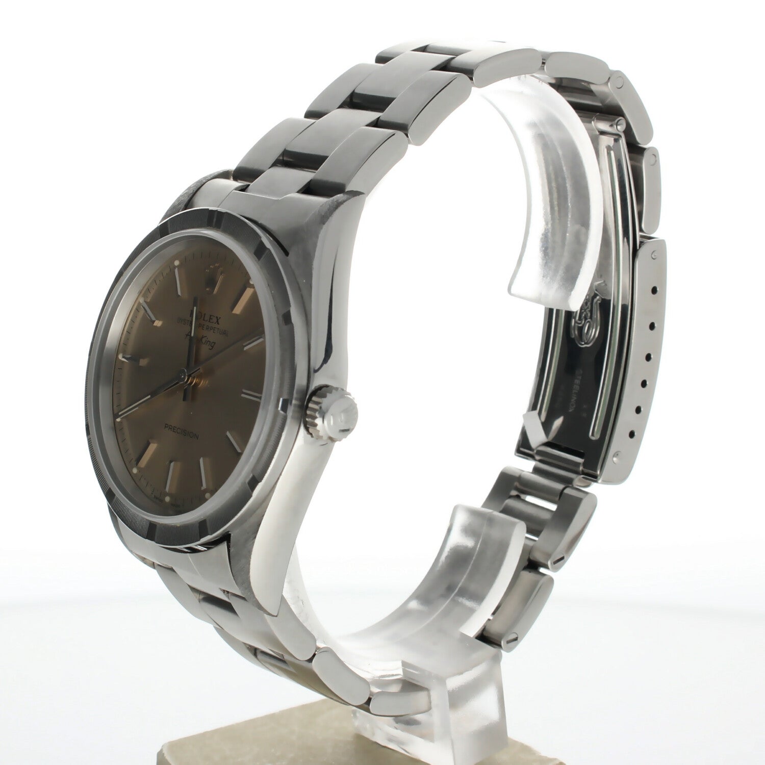 Rolex Air-King Stainless-steel 14010 Silver Dial Mens 34-mm Automatic self-wind Sapphire crystal. Swiss Made Wrist Watch