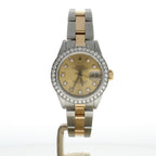 Rolex DateJust 26 Stainless-steel 69173 Champagne Dial Womens 26-mm Automatic self-wind Sapphire crystal. Swiss Made Wrist Watch
