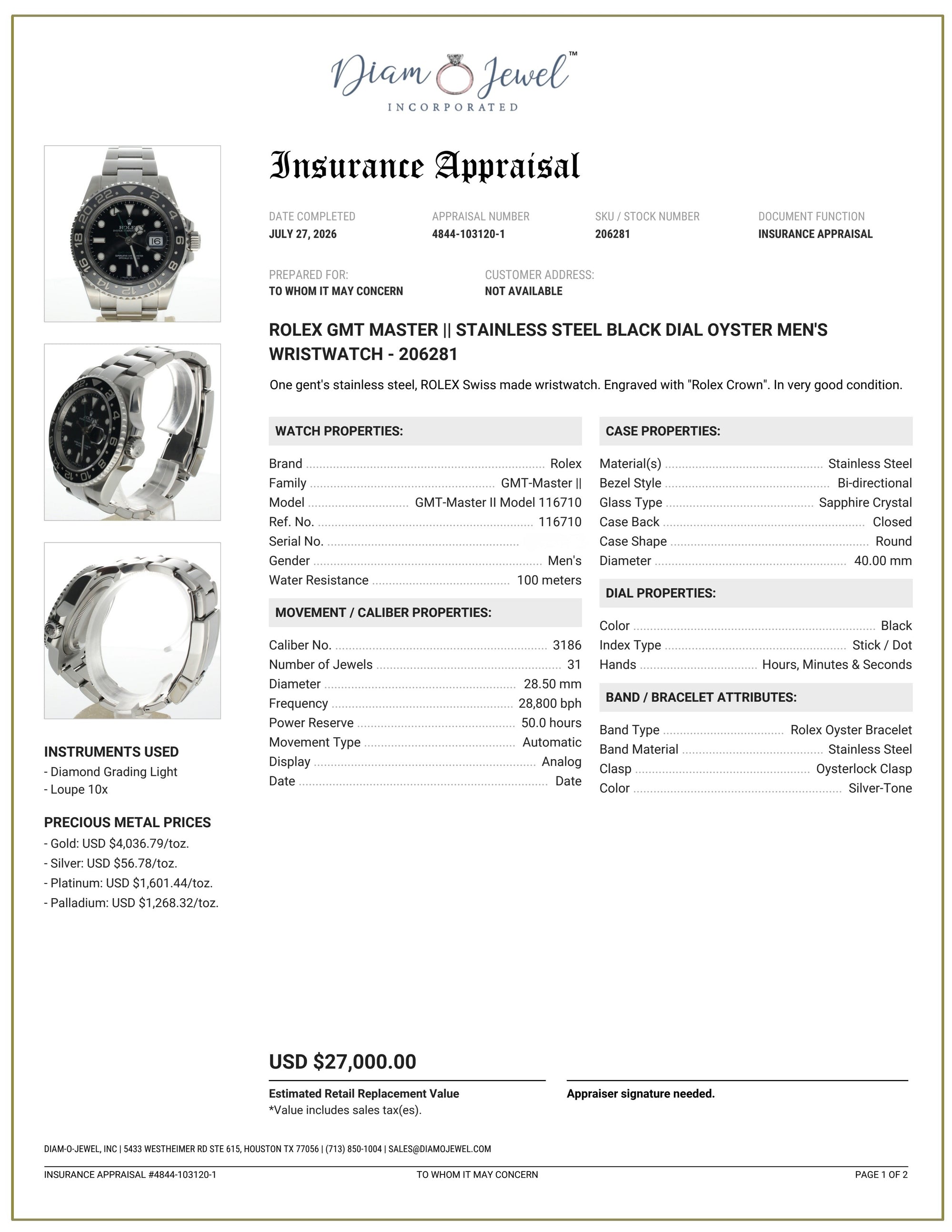 Rolex GMT-Master II Stainless-steel 116710 Black Dial Mens 40-mm Automatic self-wind Sapphire crystal. Swiss Made Wrist Watch