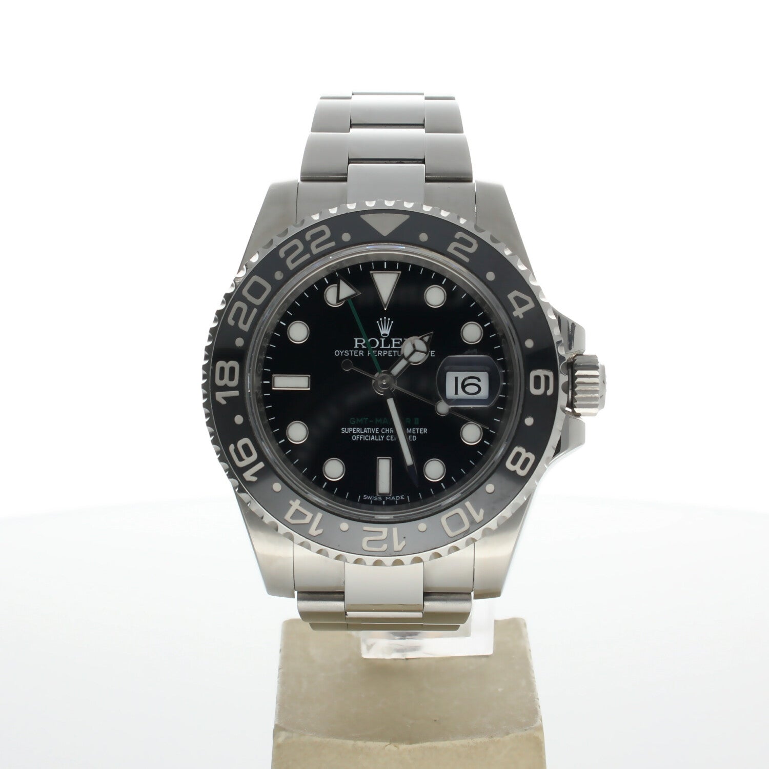 Rolex GMT-Master II Stainless-steel 116710 Black Dial Mens 40-mm Automatic self-wind Sapphire crystal. Swiss Made Wrist Watch