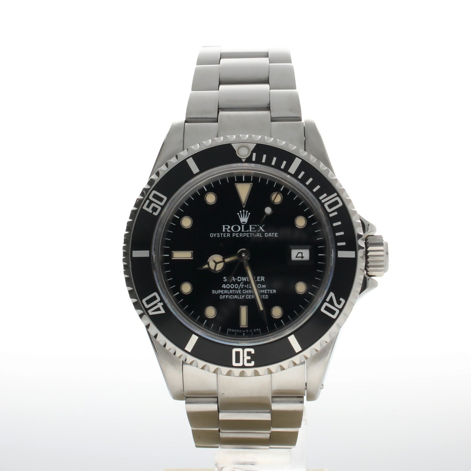 Rolex Sea-Dweller Stainless-steel 16600 Black Dial Mens 40-mm Automatic self-wind Sapphire crystal. Swiss Made Wrist Watch