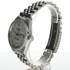Rolex Date 34 Stainless-steel 1500 Mother-of-Pearl Dial Womens 34-mm Automatic self-wind Sapphire crystal. Swiss Made Wrist Watch