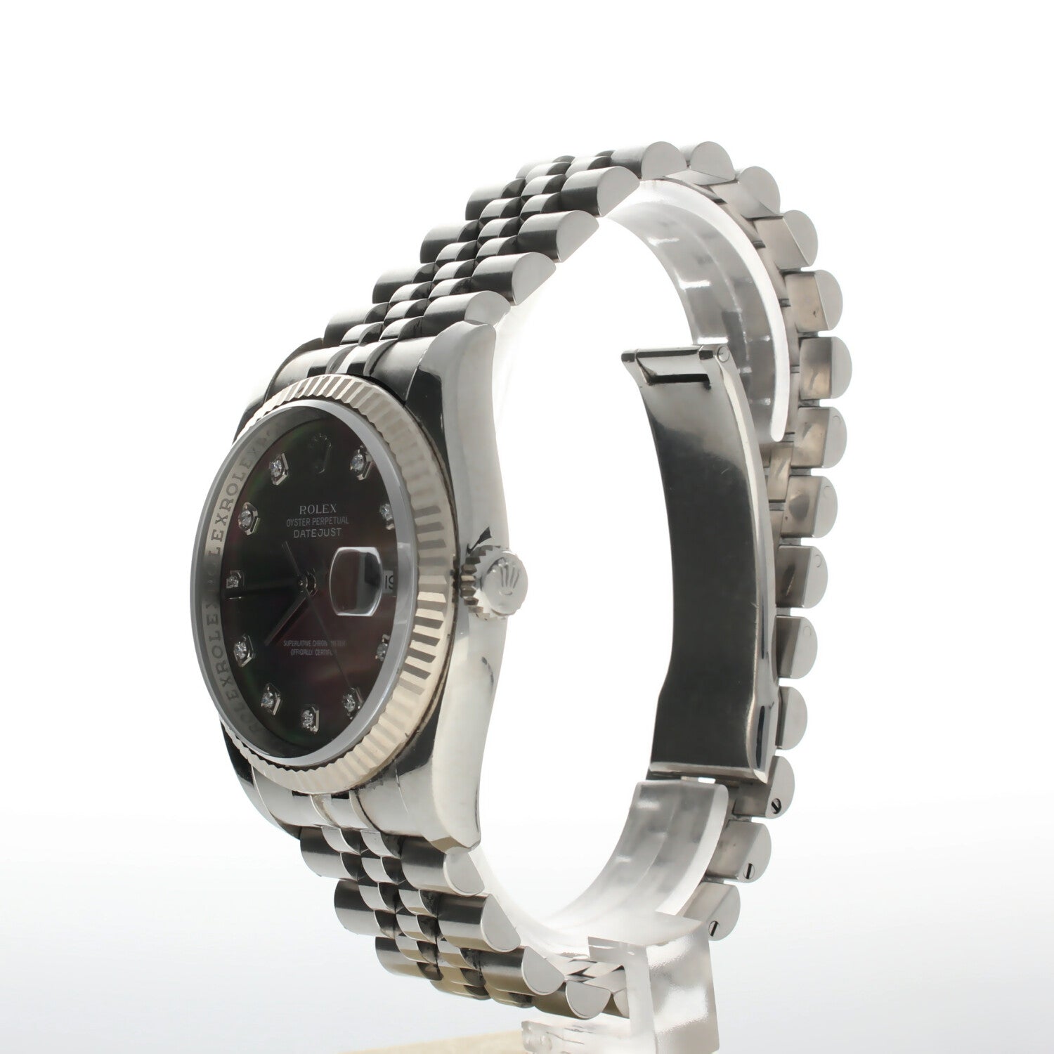 Rolex DateJust 36 Stainless-steel 116234 Mother-of-Pearl Dial Mens 36-mm Automatic self-wind Sapphire crystal. Swiss Made Wrist Watch