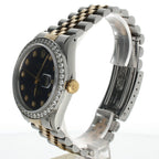 Rolex DateJust 36 Stainless-steel 16013 Blue Dial Mens 36-mm Automatic self-wind Sapphire crystal. Swiss Made Wrist Watch