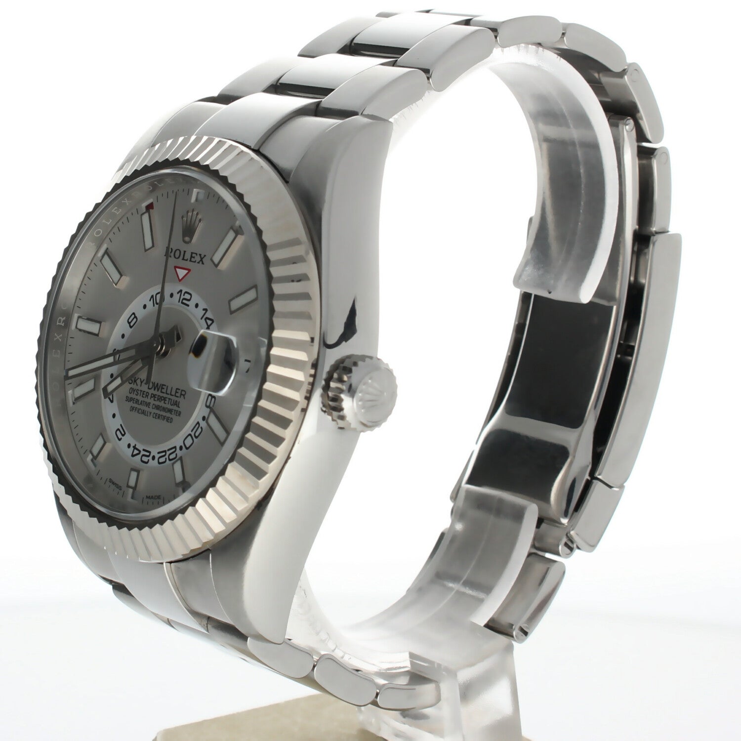 Rolex Sky-Dweller Stainless-steel 326934 White Dial Mens 41-mm Automatic self-wind Sapphire crystal. Swiss Made Wrist Watch