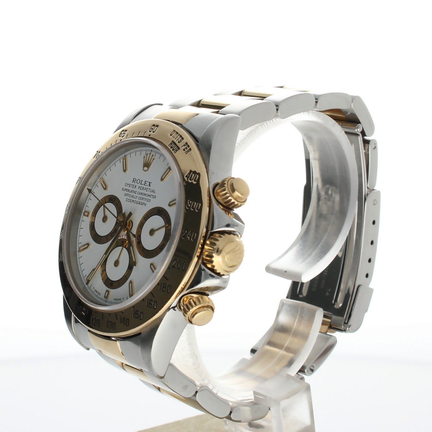 Rolex Cosmograph Daytona Stainless-steel 16523 White Dial Mens 40-mm Automatic self-wind Sapphire crystal. Swiss Made Wrist Watch