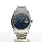Rolex DateJust 36 Stainless-steel 116200 Blue Dial Mens 36-mm Automatic self-wind Sapphire crystal. Swiss Made Wrist Watch