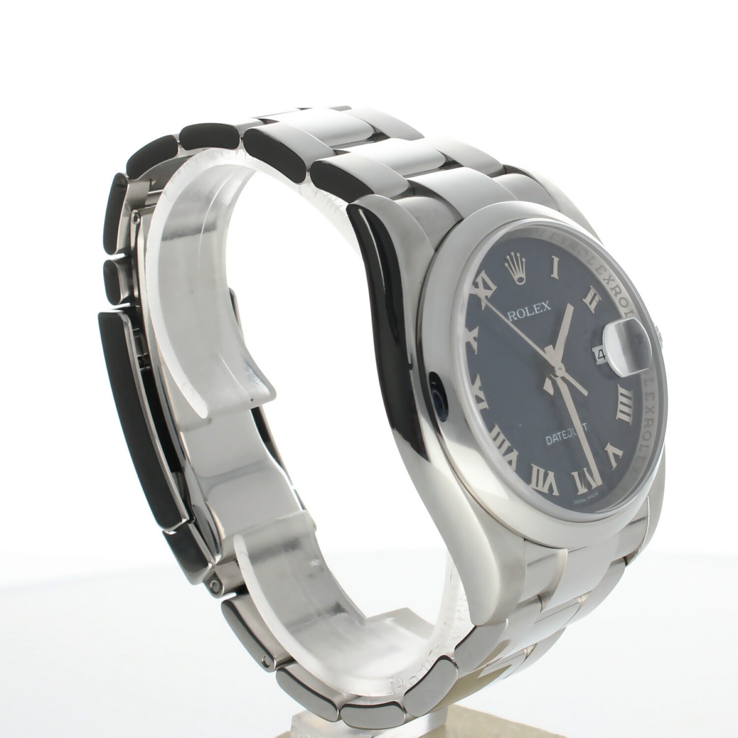 Rolex DateJust 36 Stainless-steel 116200 Blue Dial Mens 36-mm Automatic self-wind Sapphire crystal. Swiss Made Wrist Watch
