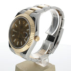 Rolex DateJust II Stainless-steel 116333 Champagne Dial Mens 41-mm Automatic self-wind Sapphire crystal. Swiss Made Wrist Watch