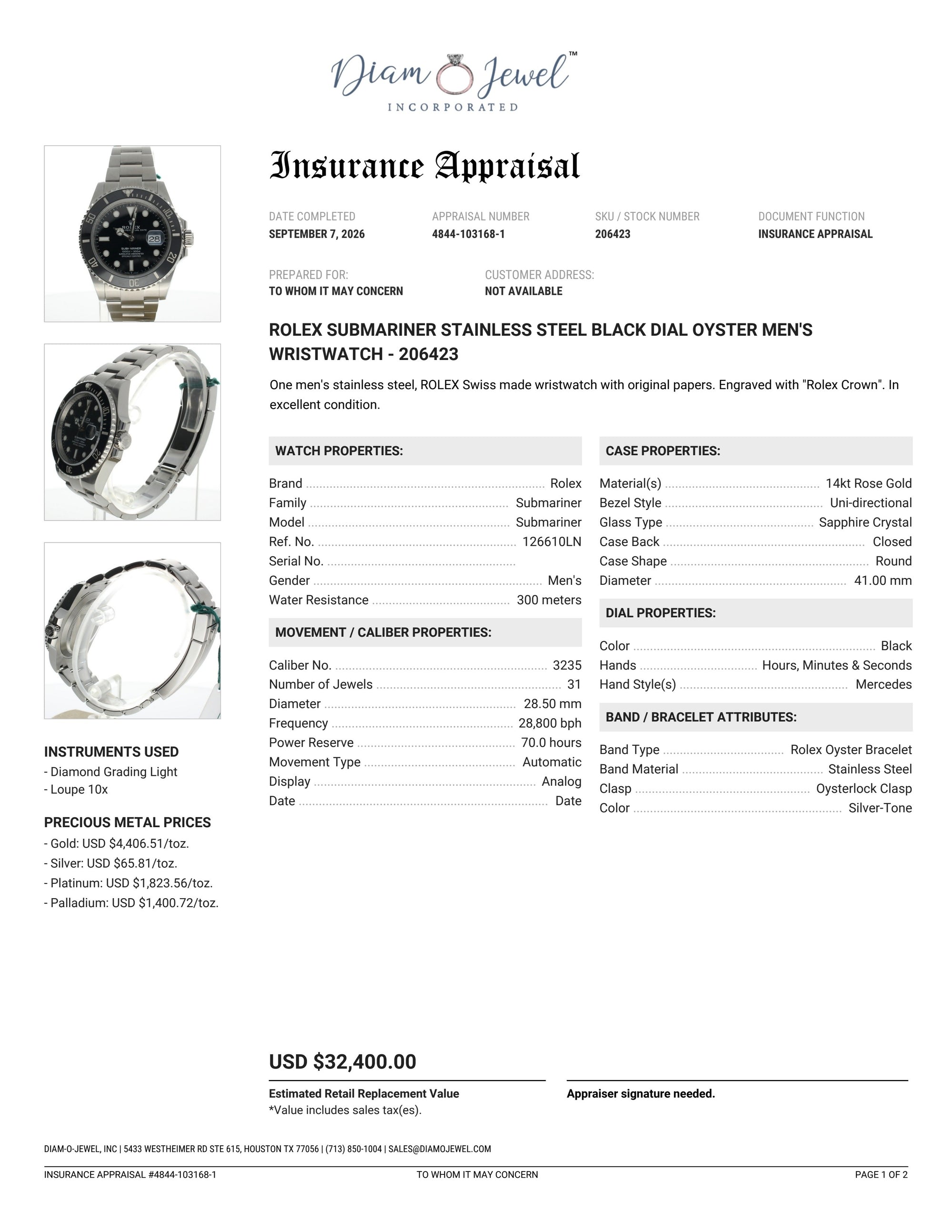 Rolex Submariner Stainless-steel 126610LN Black Dial Mens 41-mm Automatic self-wind Sapphire crystal. Swiss Made Wrist Watch