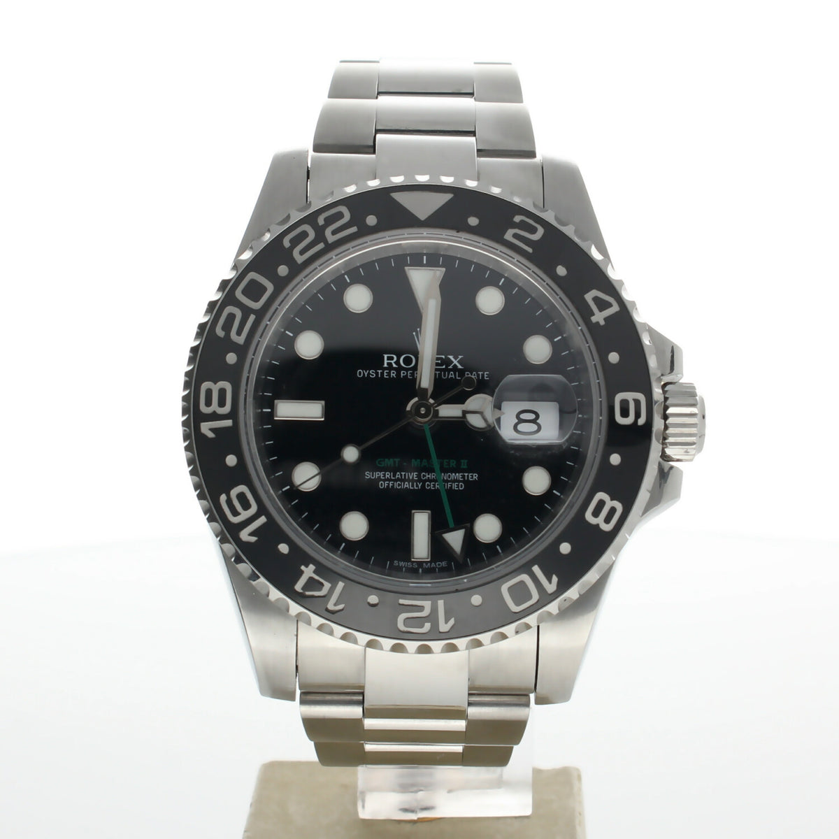 Rolex GMT-Master II Stainless-steel 116710LN Black Dial Mens 41-mm Automatic self-wind Sapphire crystal. Swiss Made Wrist Watch