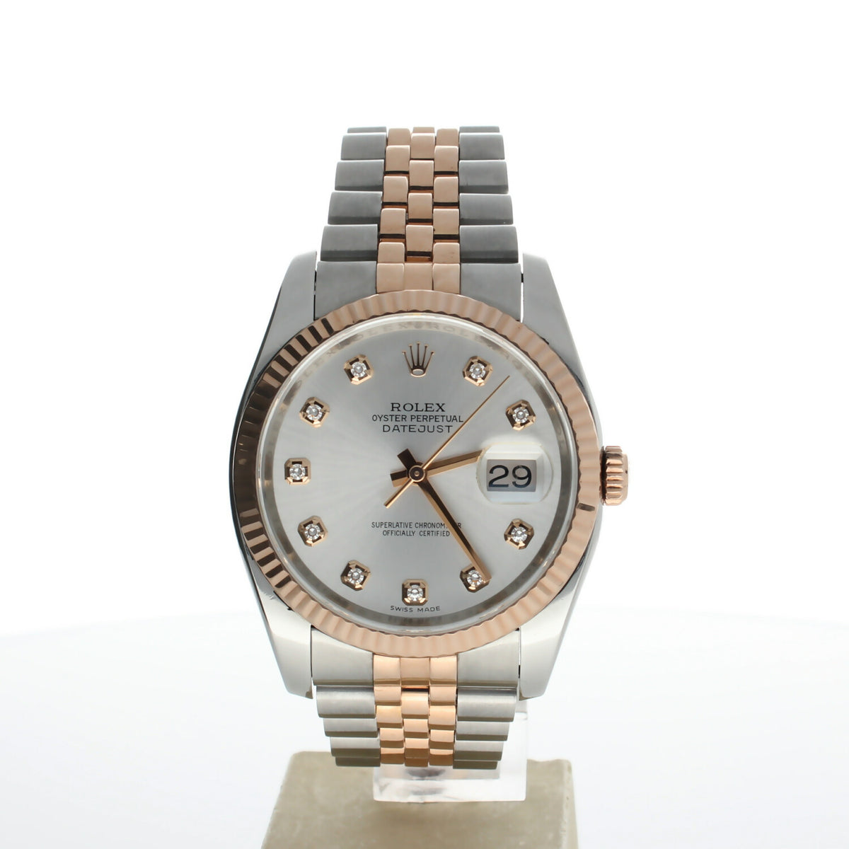 Rolex DateJust 36 Stainless-steel 116231 Grey Dial Mens 36-mm Automatic self-wind Sapphire crystal. Swiss Made Wrist Watch