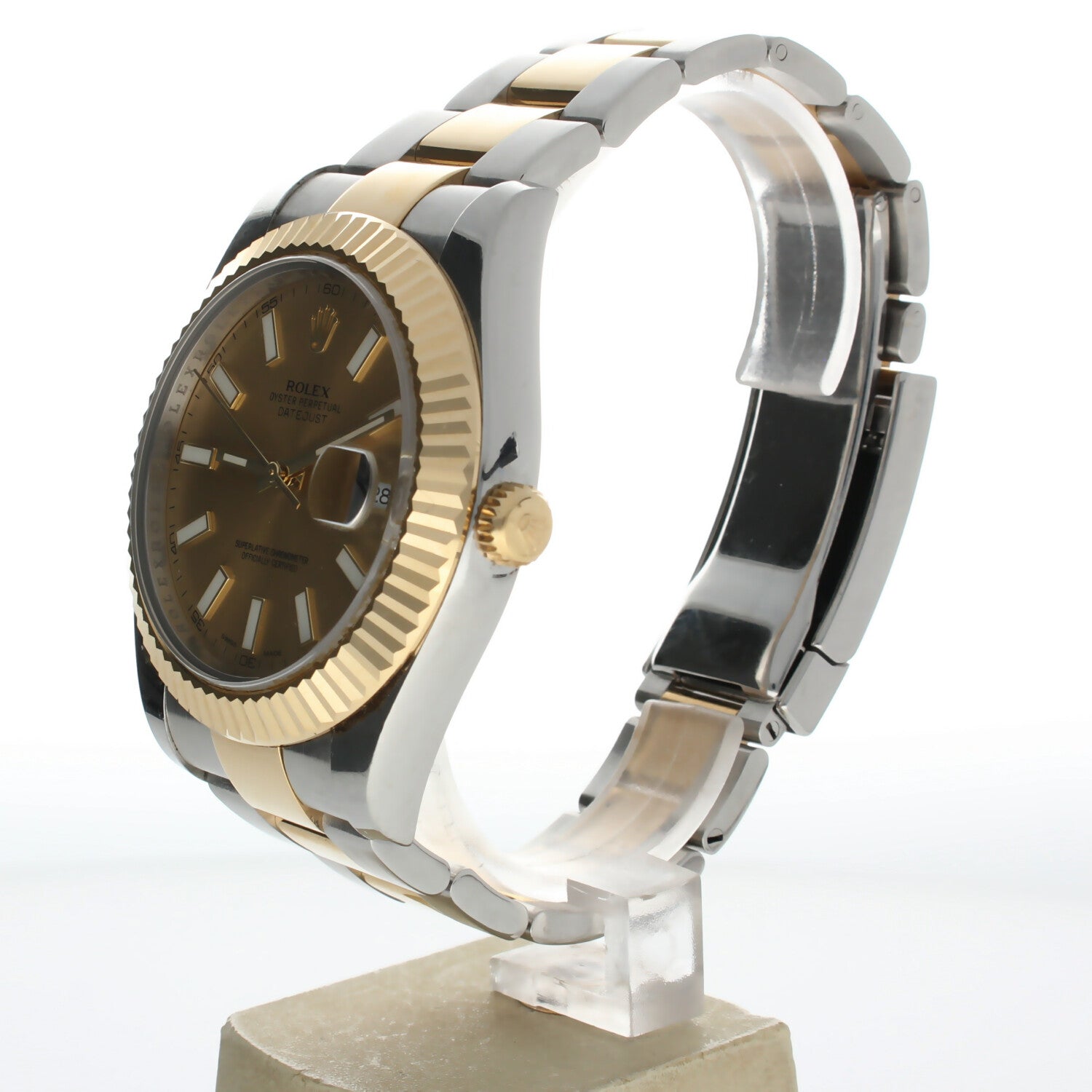 Rolex DateJust II Stainless-steel 116333 Champagne Dial Mens 41-mm Automatic self-wind Sapphire crystal. Swiss Made Wrist Watch