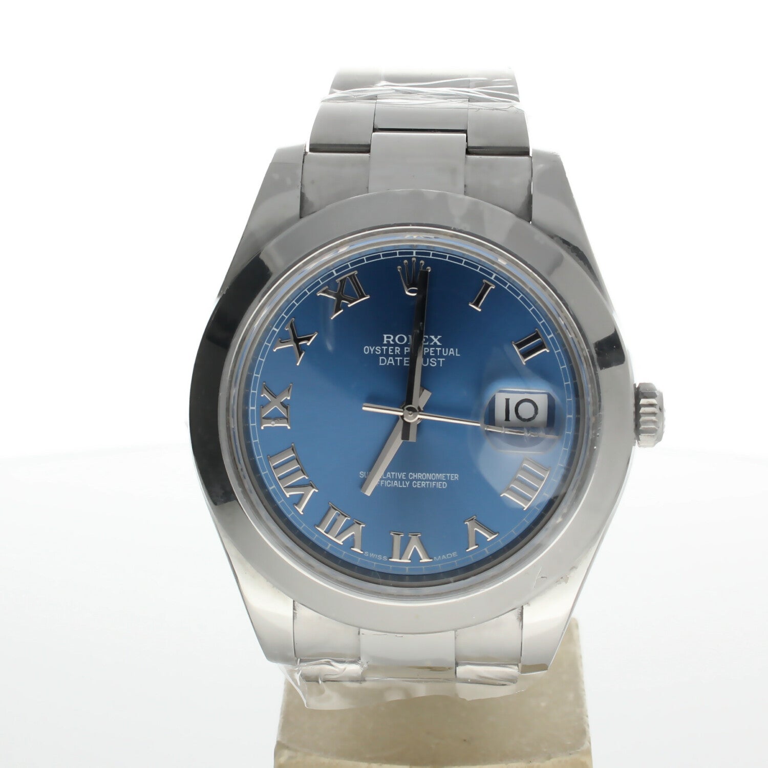 Rolex DateJust II Stainless-steel 116300 Blue Dial Mens 41-mm Automatic self-wind Sapphire crystal. Swiss Made Wrist Watch