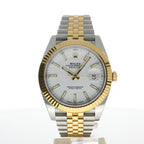 Rolex DateJust 41 Stainless-steel 126333 White Dial Mens 41-mm Automatic self-wind Sapphire crystal. Swiss Made Wrist Watch