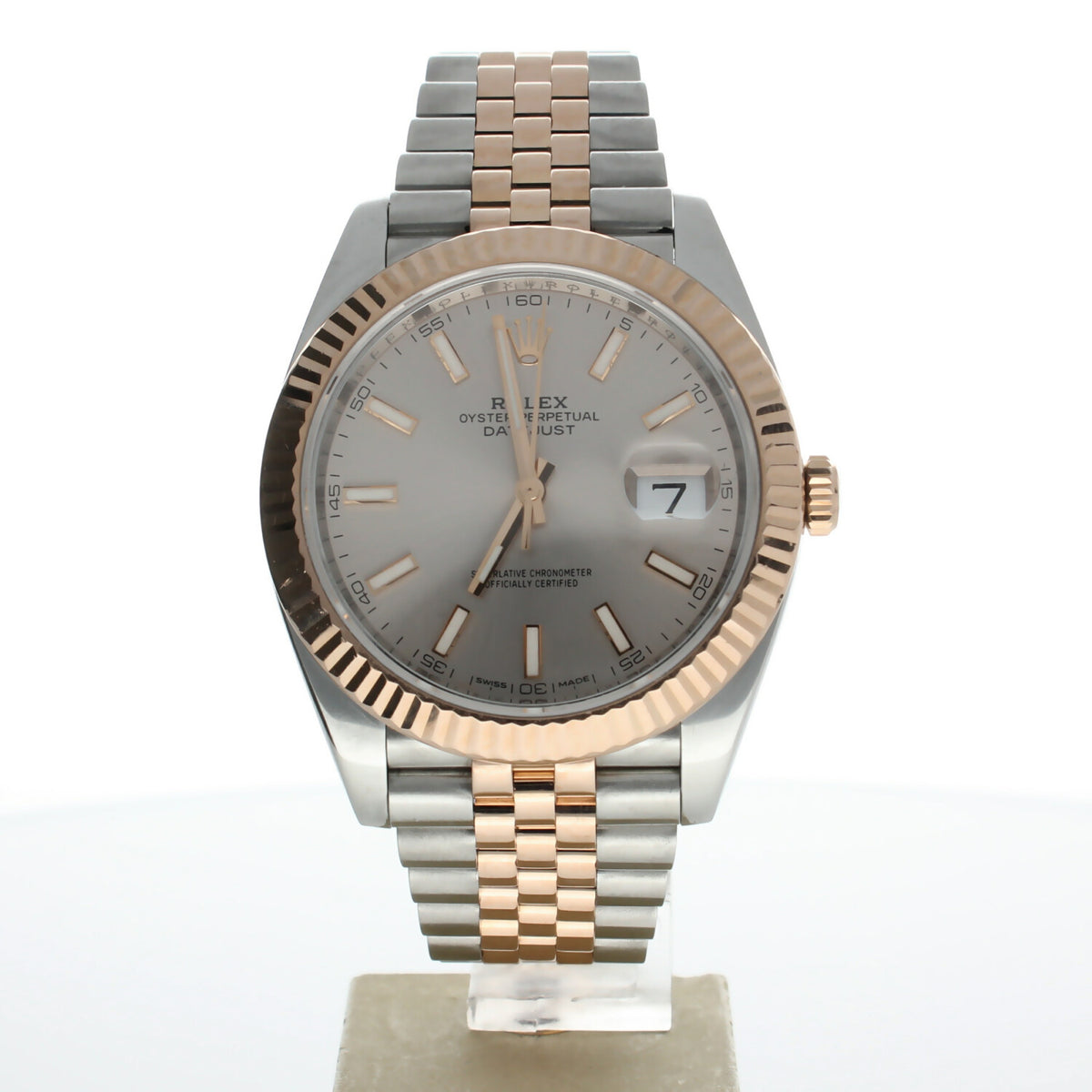 Rolex DateJust 41 Stainless-steel 126331 Gray Dial Mens 41-mm Automatic self-wind Sapphire crystal. Swiss Made Wrist Watch