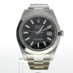 Rolex DateJust 41 Stainless-steel 116300 Black Dial Mens 41-mm Automatic self-wind Sapphire crystal. Swiss Made Wrist Watch