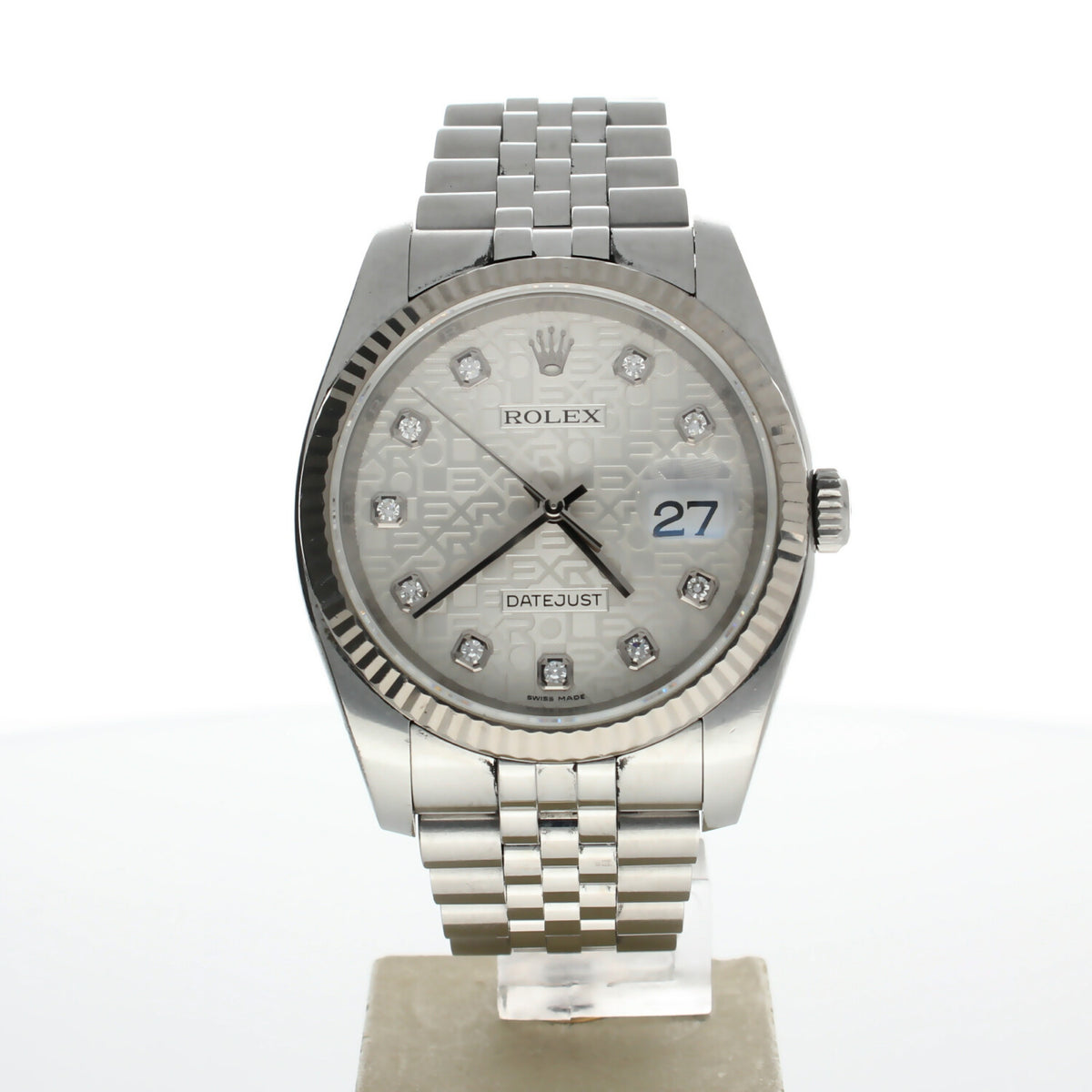Rolex DateJust 36 Stainless-steel 116234 Silver Dial Mens 36-mm Automatic self-wind Sapphire crystal. Swiss Made Wrist Watch