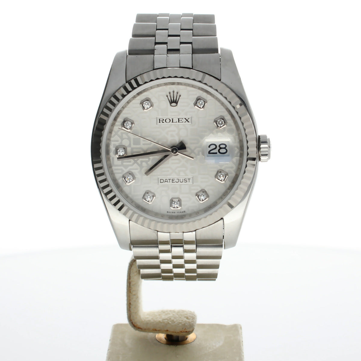 Rolex DateJust 36 Stainless-steel 116234 Silver Dial Mens 36-mm Automatic self-wind Sapphire crystal. Swiss Made Wrist Watch