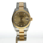Rolex DateJust 31 Stainless-steel 68273 Champagne Dial Womens 31-mm Automatic self-wind Sapphire crystal. Swiss Made Wrist Watch