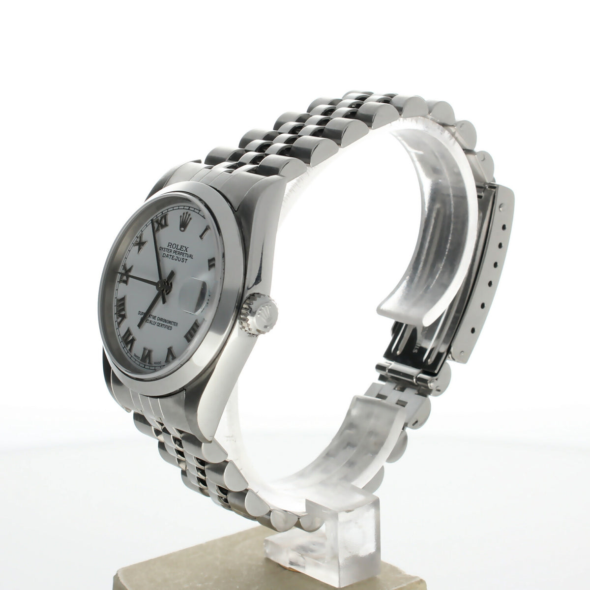 Rolex DateJust 31 Stainless-steel 78240 White Dial Womens 31-mm Automatic self-wind Sapphire crystal. Swiss Made Wrist Watch