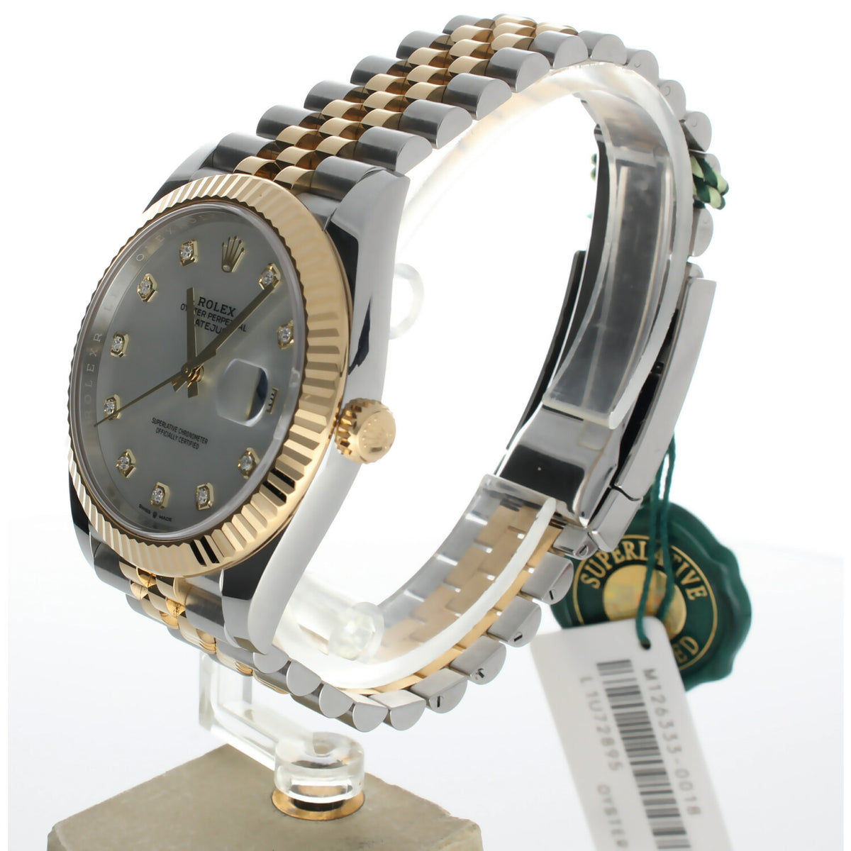 Rolex DateJust 41 Stainless-steel 126333 Mother-of-Pearl Dial Mens 41-mm Automatic self-wind Sapphire crystal. Swiss Made Wrist Watch