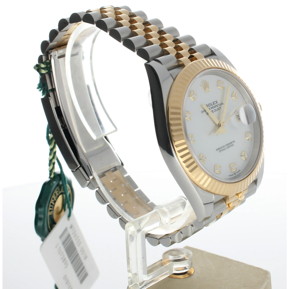 Rolex DateJust 41 Stainless-steel 126333 Mother-of-Pearl Dial Mens 41-mm Automatic self-wind Sapphire crystal. Swiss Made Wrist Watch