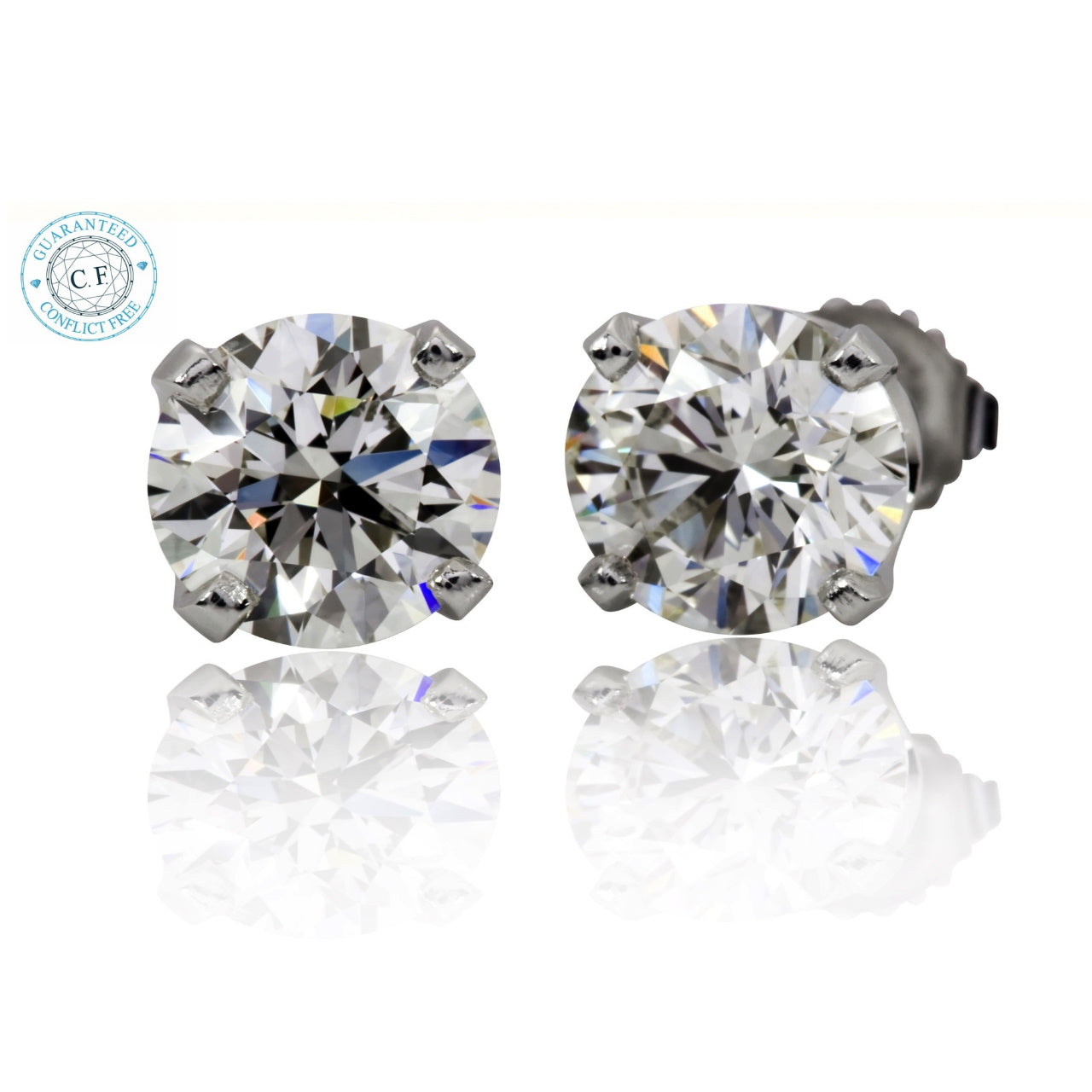 Studs-1 1/2, Diamond 14k White Gold - 206043