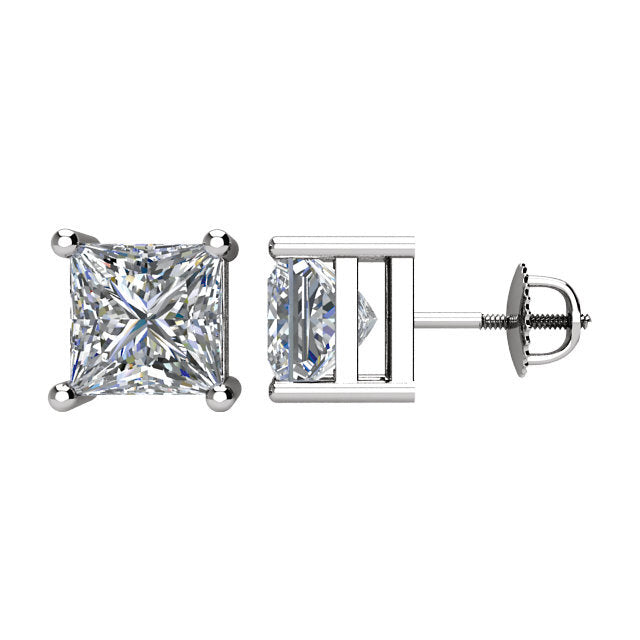 1.93 Ct. T.W. Diamond Studs In 14 Karat White Gold