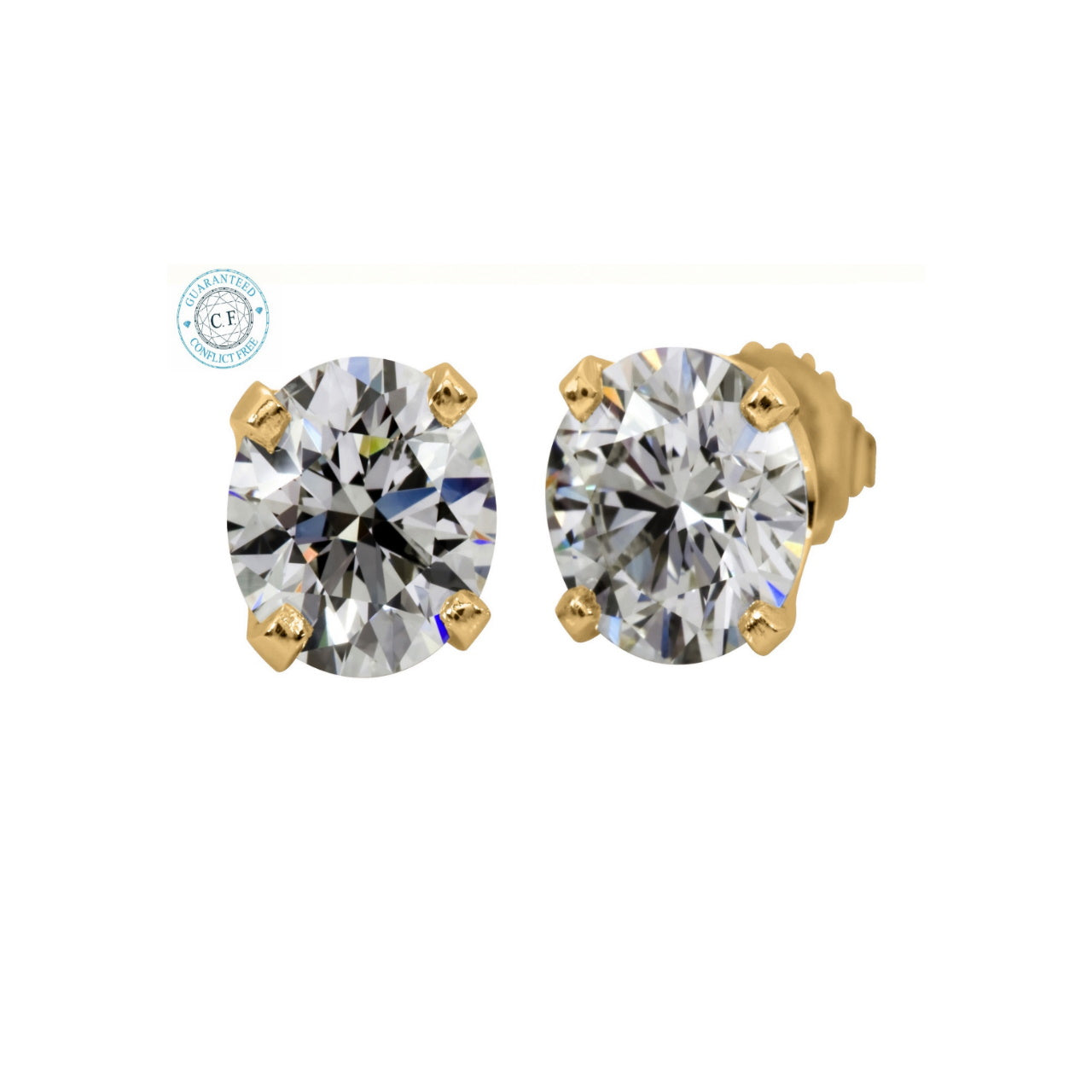 1.02 Ct. T.W. Diamond Studs In 14 Karat Yellow Gold