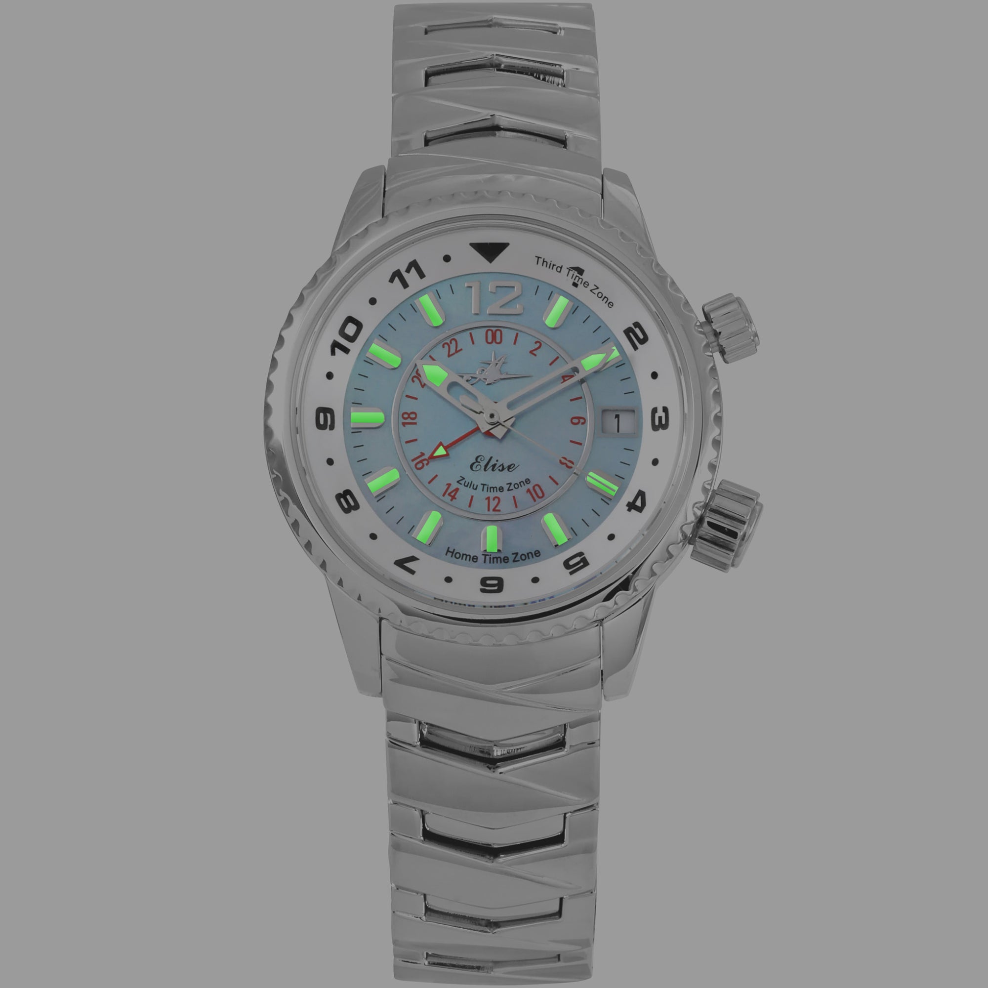 Abingdon Women's Elise North Star Tri-Time Travel Watch EL-NSTR