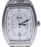 Hugo Boss HB-162 steel 1512221 Silver Dial Men's 36-mm Quartz Mineral crystal.