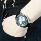 Hugo Boss Men's Chronograph Black Leather Strap 47 mm Watch 1512882