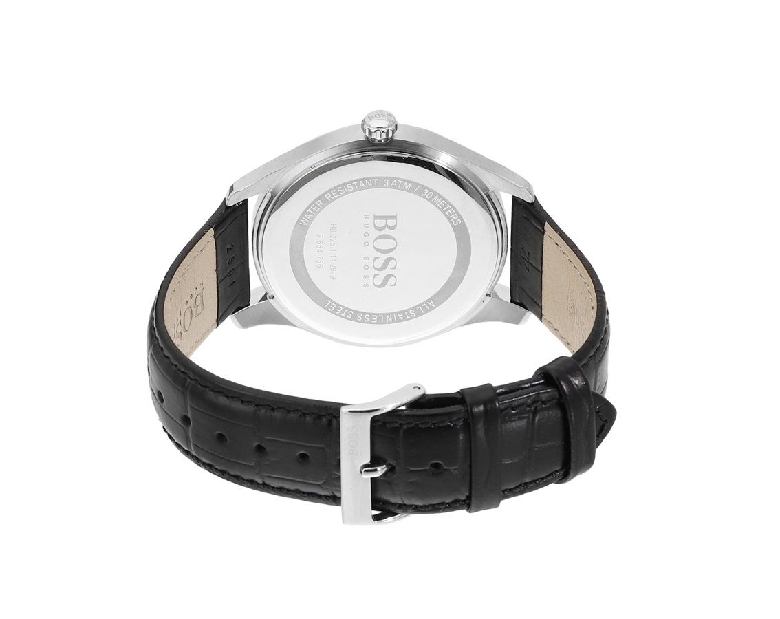 Hugo Boss Ambassador Black Dial Leather Strap Men's Watch 1513022