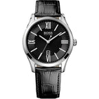 Hugo Boss Ambassador Black Dial Leather Strap Men's Watch 1513022