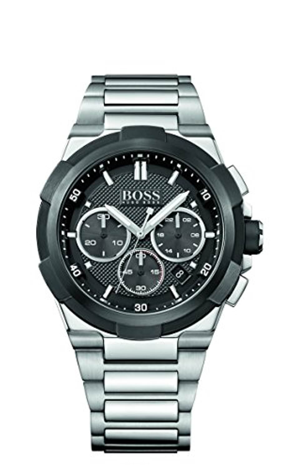 HUGO BOSS 1513359 Supernova stainless steel black dial quartz chronograph watch