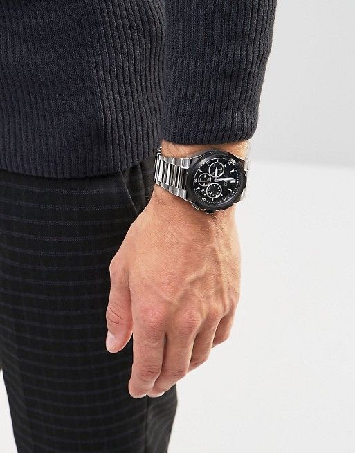 HUGO BOSS 1513359 Supernova stainless steel black dial quartz chronograph watch