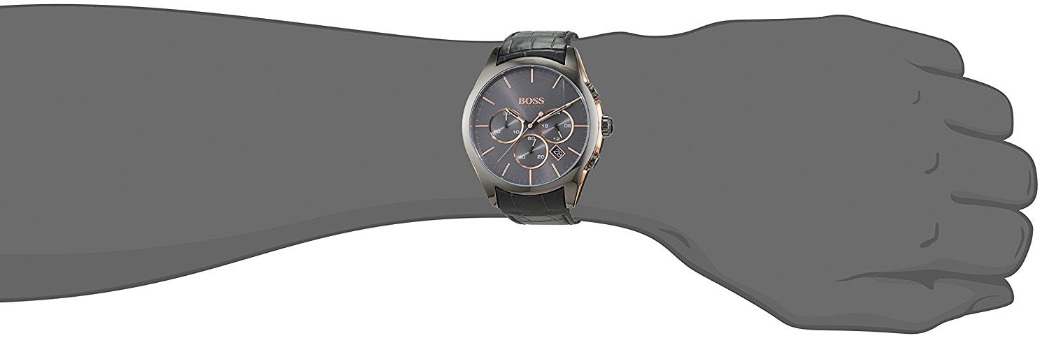 Hugo Boss Mens Onyx Analog Casual Quartz Watch (Imported) 1513366