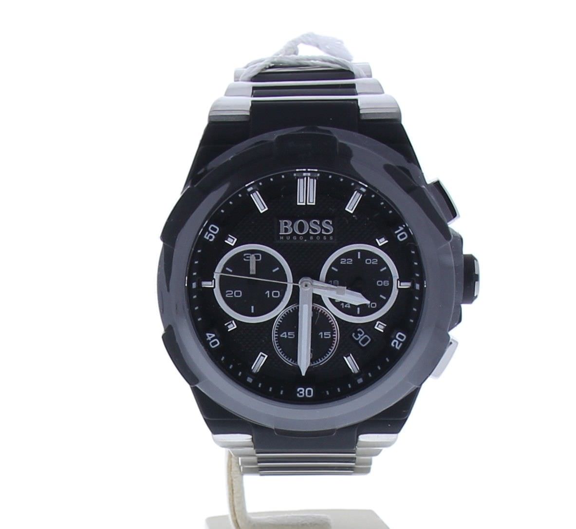 Hugo BOSS 1513368 Supernova, Stainless Steel and Black Silicone case and Link Bracelet, Black dial, Quartz Chronograph Movement