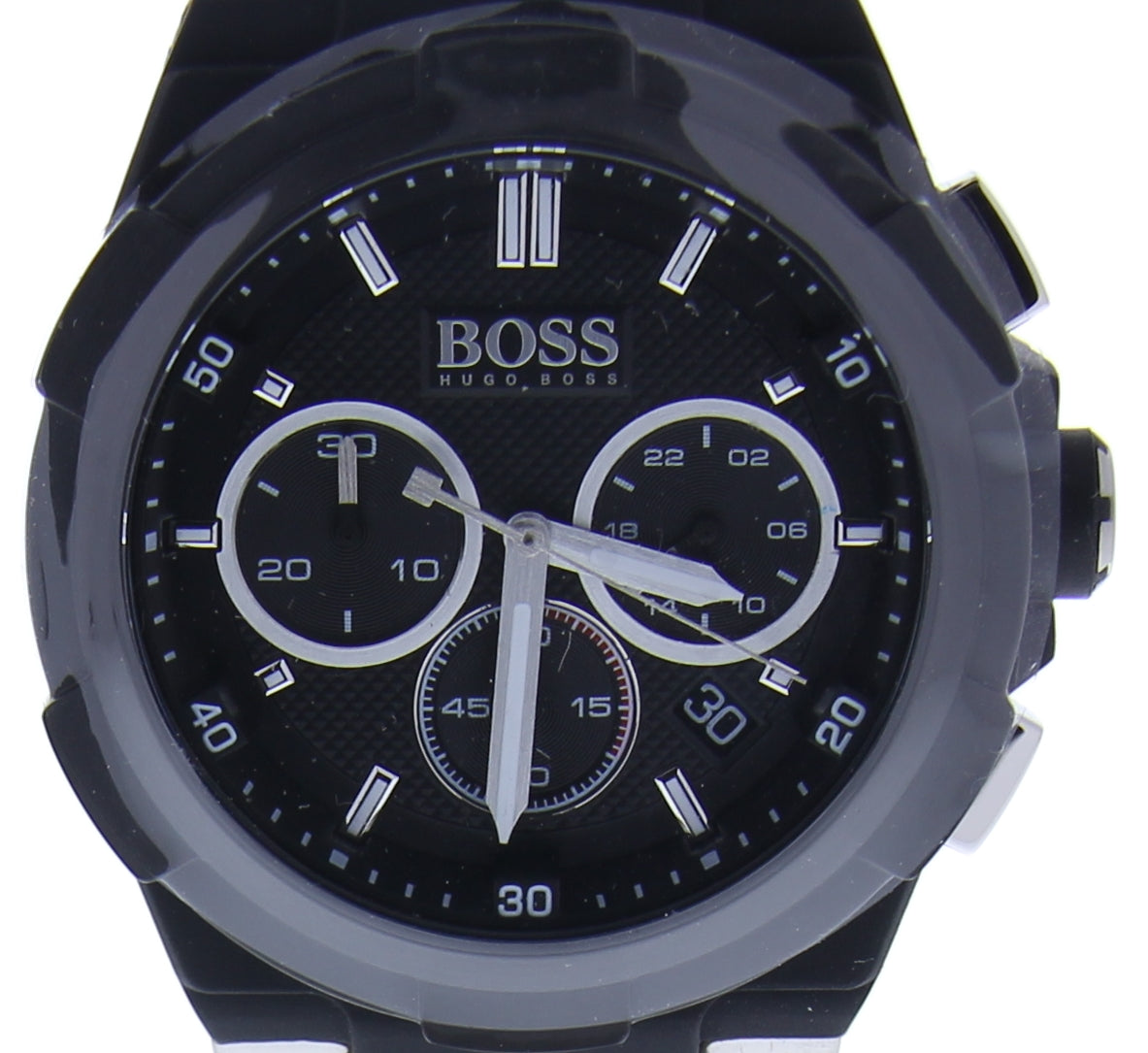 Hugo BOSS 1513368 Supernova, Stainless Steel and Black Silicone case and Link Bracelet, Black dial, Quartz Chronograph Movement